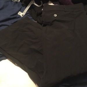 Wide leg black slacks